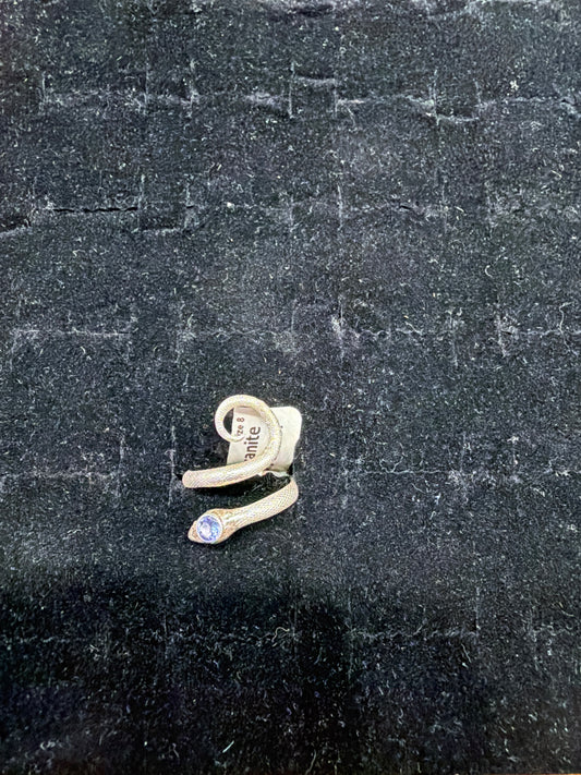 Tanzanite Snake .925 Silver Ring size 8