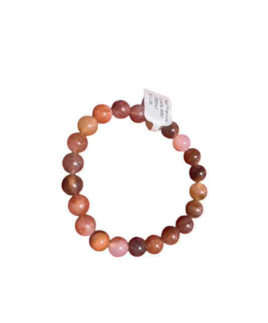 Red Phantom Quartz 8MM Beaded Bracelet