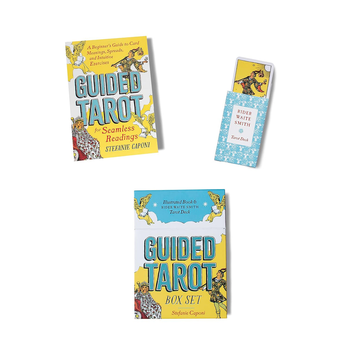 Guided Tarot Box Set: Illustrated Book & Rider Waite Smith Tarot Deck by Stefanie Caponi