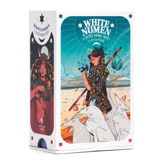 White Numen: A Sacred Animal Tarot Deck A 78-Card Tarot Deck with Guidebook By AlbaBG