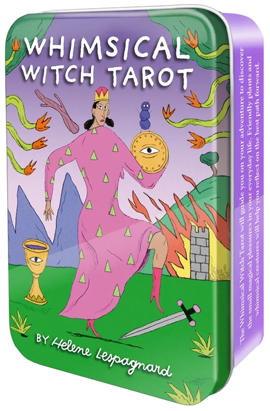 Whimsical Witch Tarot in a Tin By Helene Lespangnard