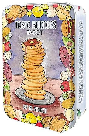 Taste Buddies Tarot: Pocket-Sized Deck in Adorable Tin, 78 Tarot Cards and 68-page Booklet by M. Scorch