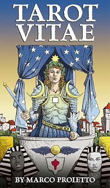 Tarot Vitae: Iconic Rider-Waite-Smith Symbolism, 78 Cards, Engraving Style Artwork, Bold Color Palette and Details, 136-Page Guidebook of Insightful Meanings by Marco Proietto