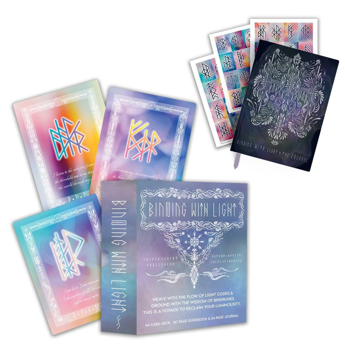 Binding with Light: A Sacred Journey to Reclaim Your Inner Light (44 Full-Color Cards, 187-Page Full-Color Guidebook, and 64-Page Journal) by Shirley Shantel