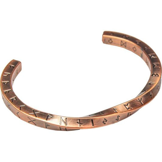 Nordic Runes Copper - Stainless Steel Viking Twist Bracelet
