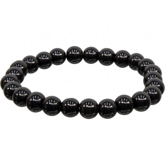 Black Obsidian 8MM Round Beaded Bracelet