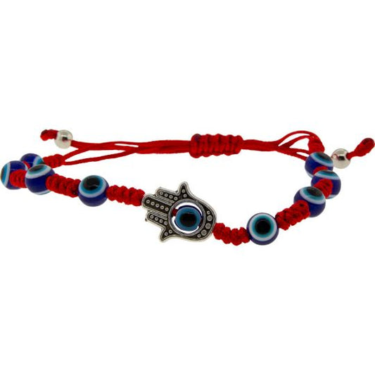 Evil Eye Hamsa / Fatima Hand Red String Adjustable Bracelets