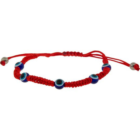 Evil Eye Beads Red String Adjustable Bracelet