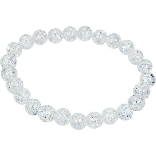 Fire & Ice Crackle Quartz 8MM Beaded Bracelets