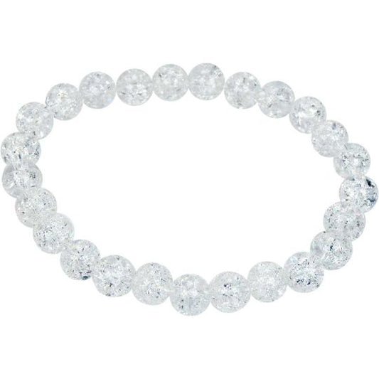 Fire & Ice Crackle Quartz 8MM Beaded Bracelets
