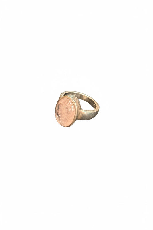 Morganite Oval Cab Sterling Silver Ring Size 8