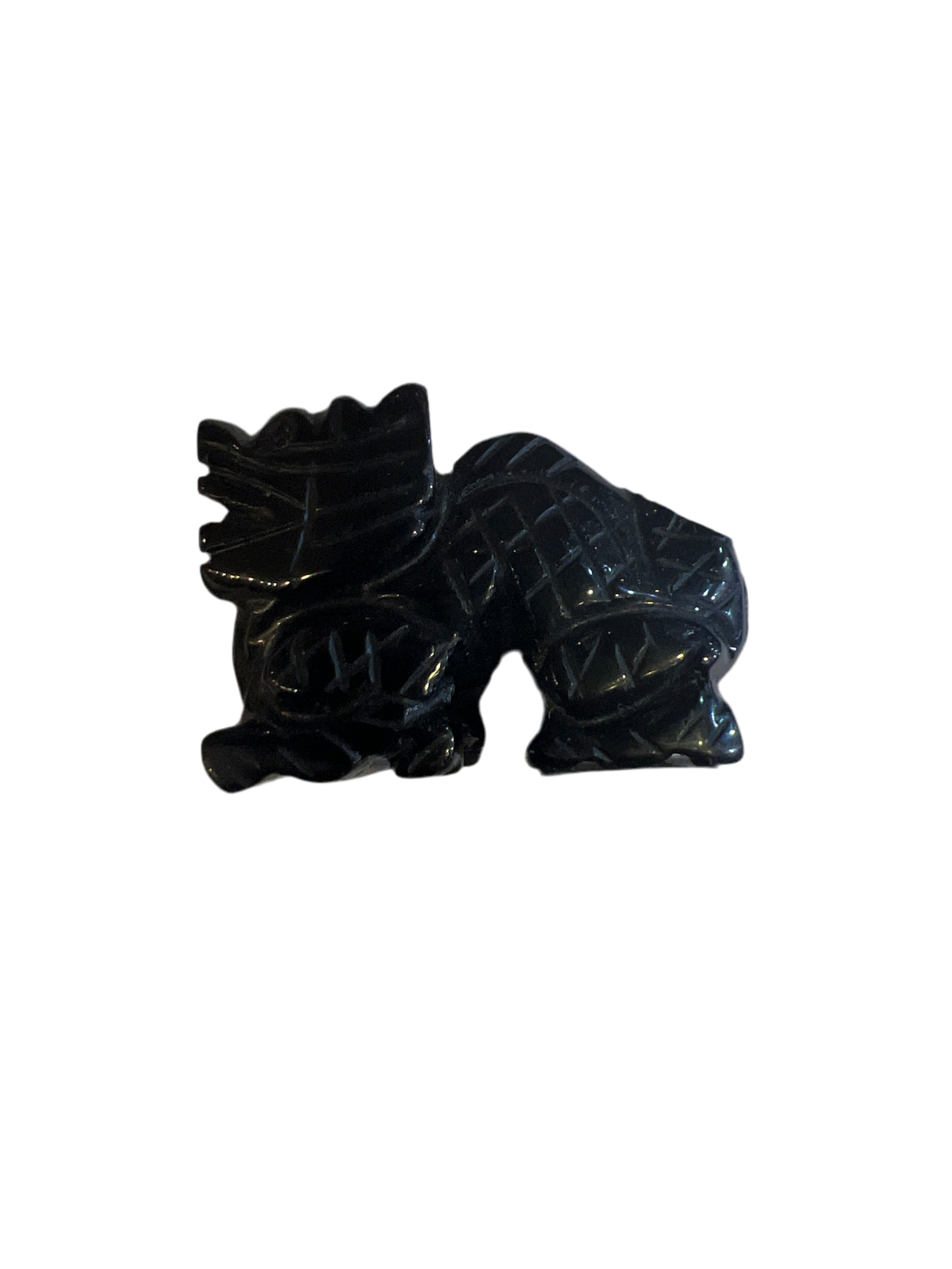 Black Onyx Crystal 50mm Dragon