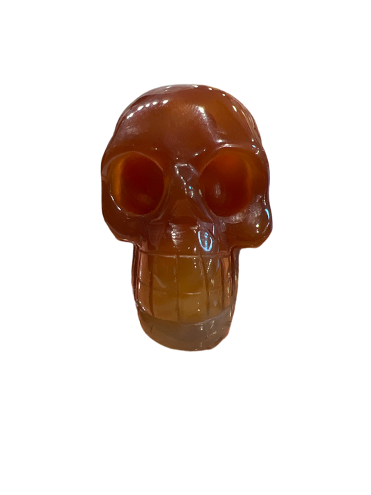 Carnelian Crystal Skull Shaped 50mm