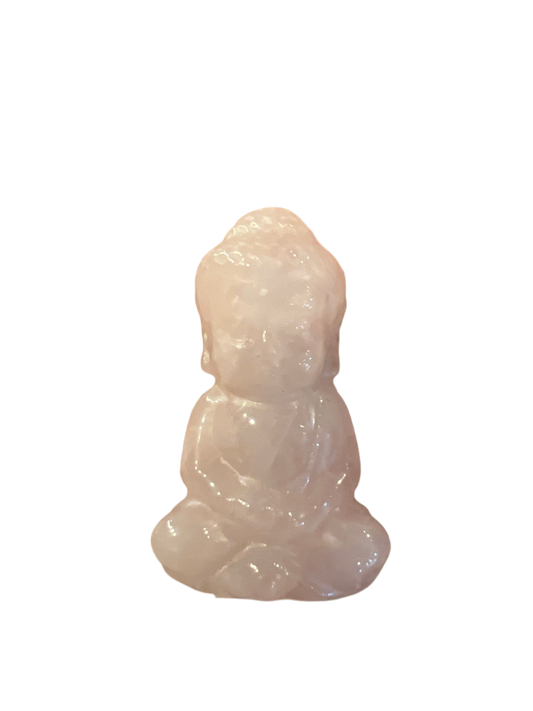 Rose Quartz Crystal 50mm Carved Buddha