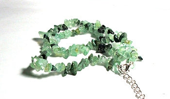 Prehnite With Epidote Chips Stone Adjustable Necklace 18" +2"