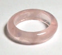 Rose Quartz 6mm Domed Band Ring Size 9