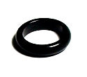 Black Onyx 6mm Domed Band Ring Size 7