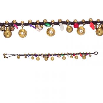 Bead Bells Chips Stones & Spirals Anklet