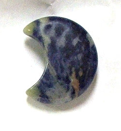 STONE 30mm CRESCENT MOON IN EUROPEAN SODALITE