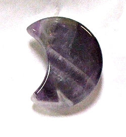 STONE 30mm CRESCENT MOON IN AMETHYST