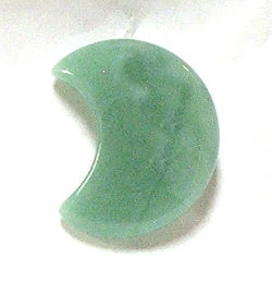 STONE 30mm CRESCENT MOON IN AVENTURINE