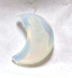 STONE 30mm CRESCENT MOON IN OPALITE