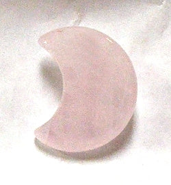 STONE 30mm CRESCENT MOON IN ROSE QUARTZ