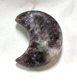 STONE 30mm CRESCENT MOON IN LEPIDOLITE