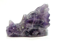 50mm Amethyst Stone Dragon Head Carving