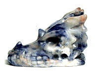 50mm Sodalite A+ Stone Dragon Head Carving
