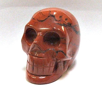 50mm Red Jasper Stone Skull Carving