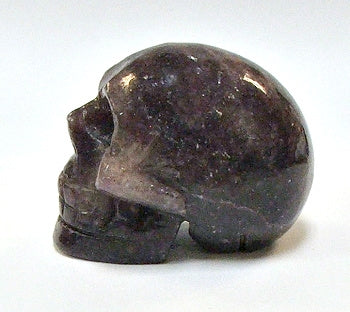 50mm Lepidolite Stone Skull Carving