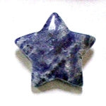 30mm European Sodalite Stone Star Carving