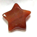 30mm Carnelian Agate Stone Star Carving