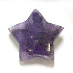 30mm Amethyst Stone Star Carving