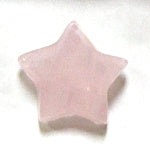 30mm Rose Quartz Stone Star Carving