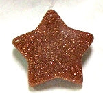 30mm Goldstone Stone Star Carving