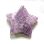 30mm Lepidolite Stone Star Carving