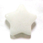30mm White Jade Stone Star Carving