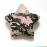 30mm Rhodonite Stone Star Carving