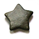 30mm Obsidian Stone Star Carving