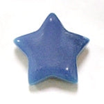 30mm Blue Onyx Stone Star Carving