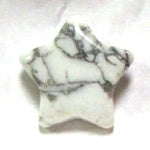 30mm Howlite Stone Star Carving