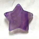 30mm Purple Agate Stone Star Carving