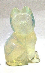 STONE SITTING CAT 50mm IN OPALITE