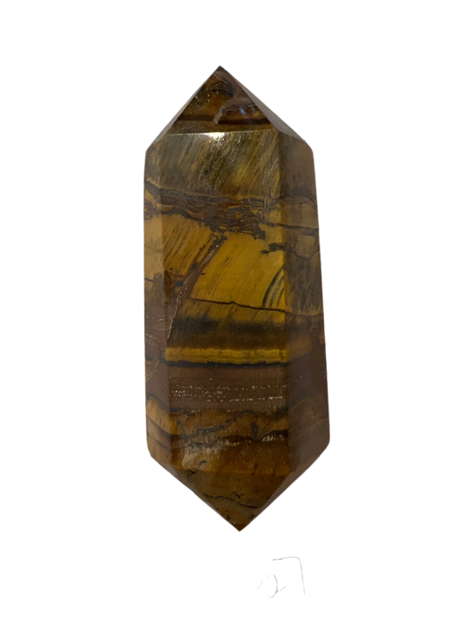 Tiger Eye Double Terminated Crystal Point - Tumbled