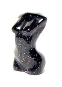1.3" STONE GODDESS IN BLUE GOLDSTONE