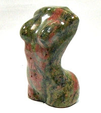 2" Unakite Jasper Stone Goddess Carving