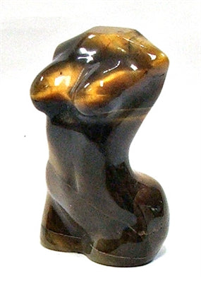 2" Tiger Eye Stone Goddess Carving