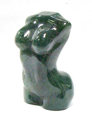 2" Moss Agate Stone Goddess Carving